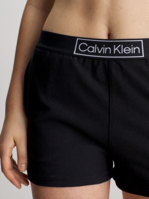 black pyjama shorts - reimagined heritage for women calvin klein