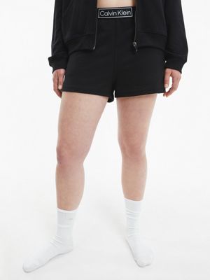 black pyjama shorts - reimagined heritage for women calvin klein