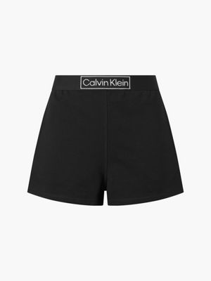 black pyjama shorts - reimagined heritage for women calvin klein