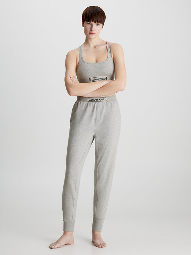 grey heather lounge joggers - reimagined heritage for women calvin klein