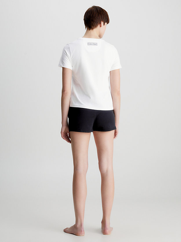 WHITE TOP_BLACK BOTTOM Shorts Pyjama Set - Reimagined Heritage for women CALVIN KLEIN