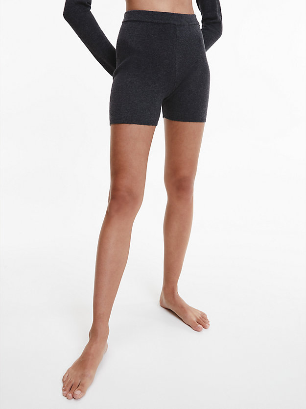 CHARCOAL HEATHER Soft Wool Pyjama Shorts for women CALVIN KLEIN