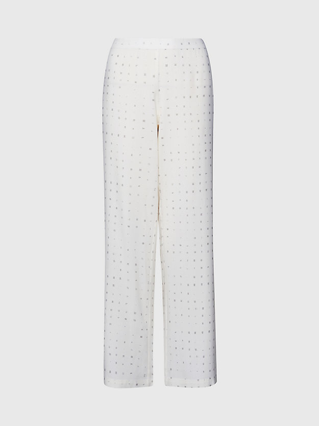 pantalon de pyjama smudge grid_ivory pour femmes calvin klein
