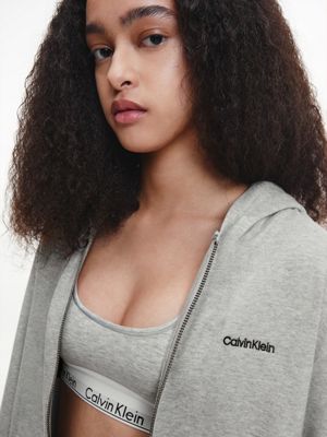 Sweat-Shirt À Capuche Femme Surdimensionné Et Zippé Calvin Klein