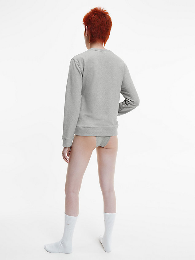 grey lounge sweatshirt - modern cotton for women calvin klein