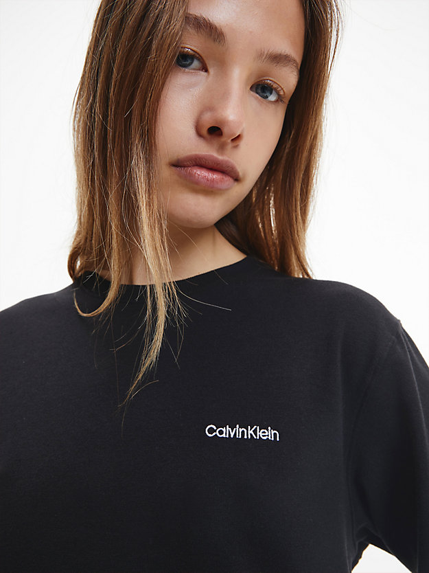 black lounge sweatshirt - modern cotton for women calvin klein