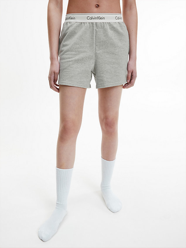 short de pyjama - modern cotton grey pour femmes calvin klein