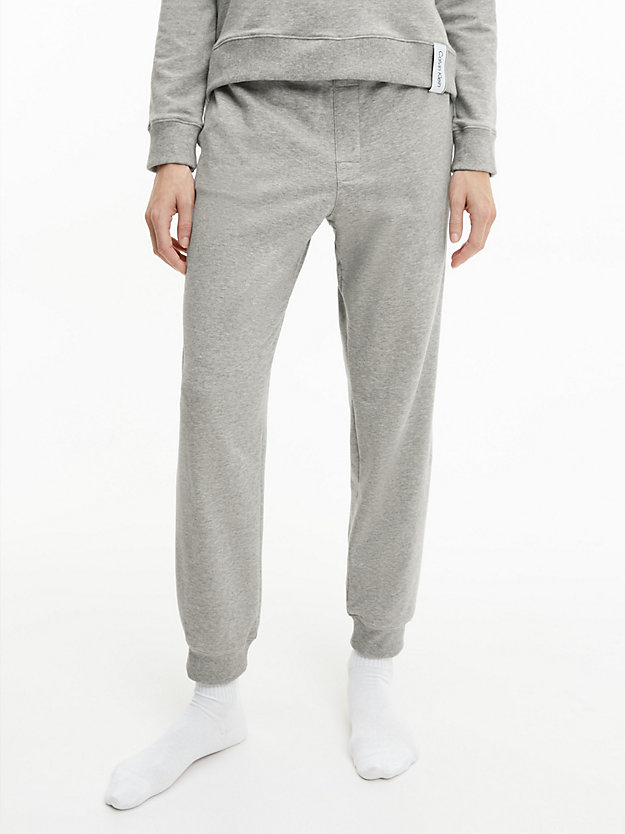 grey heather pyjama pants - modern cotton for women calvin klein