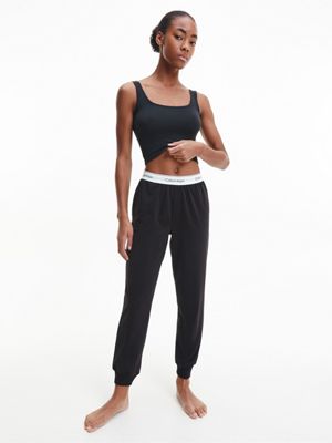 Calvin Klein Black Modern Cotton Sleep Leggings Size Medium NWT