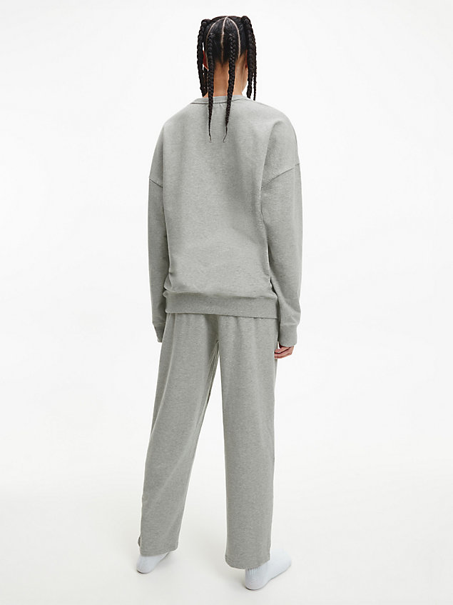 grey pyjama top - embossed icon for women calvin klein