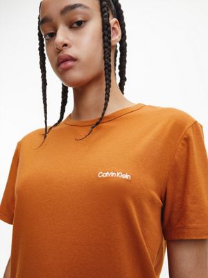 CARAMEL BROWN Pyjama Top - Pure Cotton for women CALVIN KLEIN