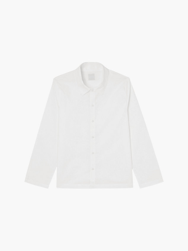 white pyjama top - pure cotton for women calvin klein