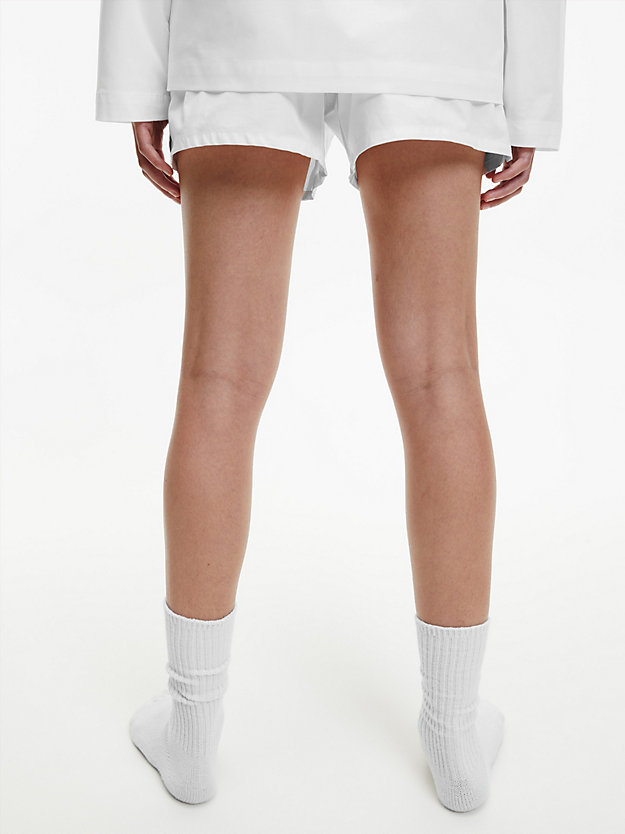 shorts de pijama - pure cotton white de mujer calvin klein