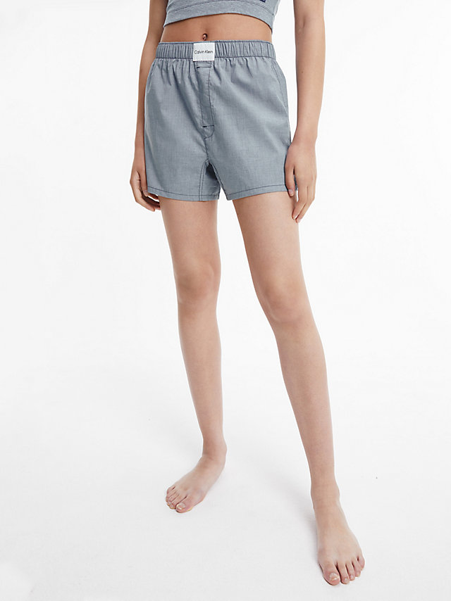 Blue Chambray Heather Pyjama Shorts - Pure Cotton undefined women Calvin Klein