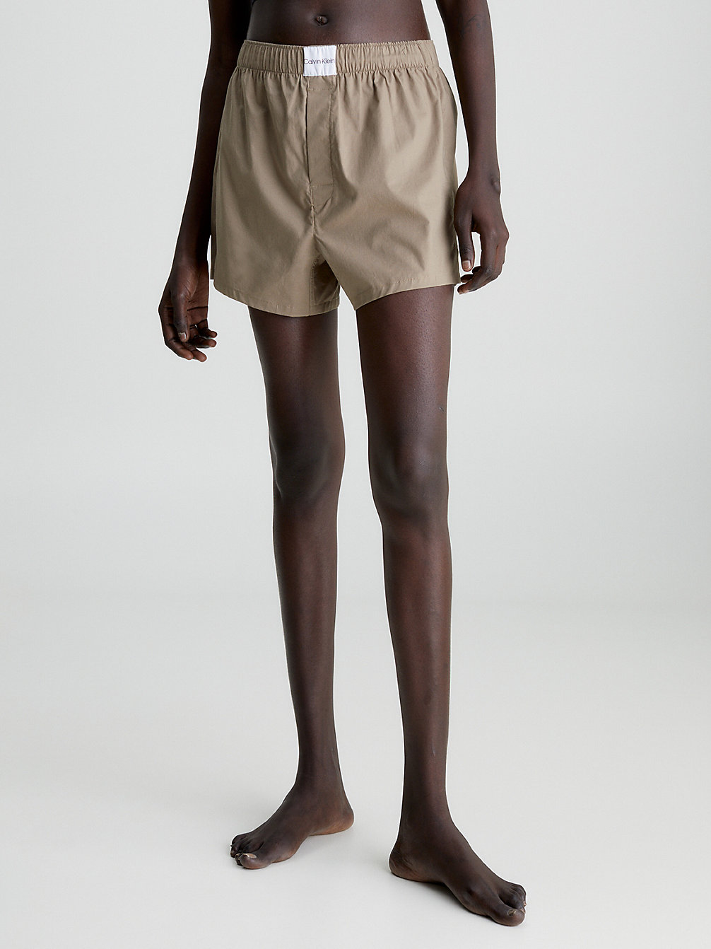 NATURAL GRAY Pyjama Shorts - Pure Cotton undefined women Calvin Klein