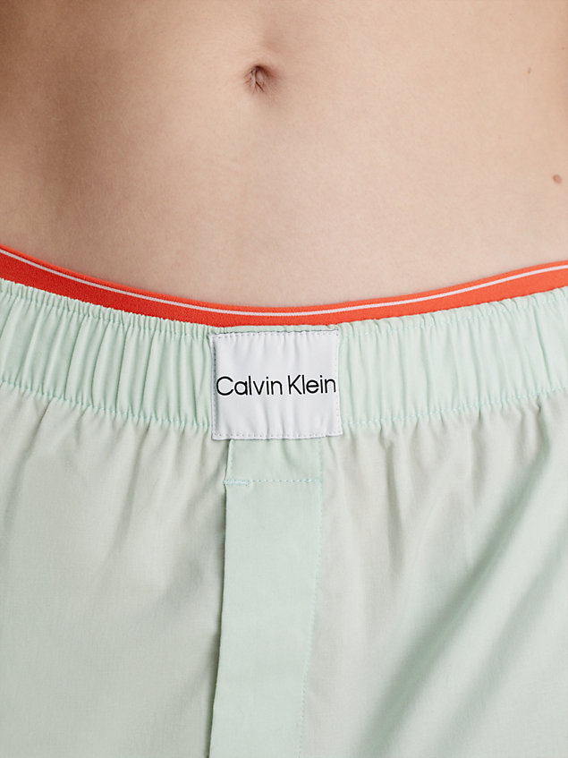 green pyjama shorts - pure cotton for women calvin klein