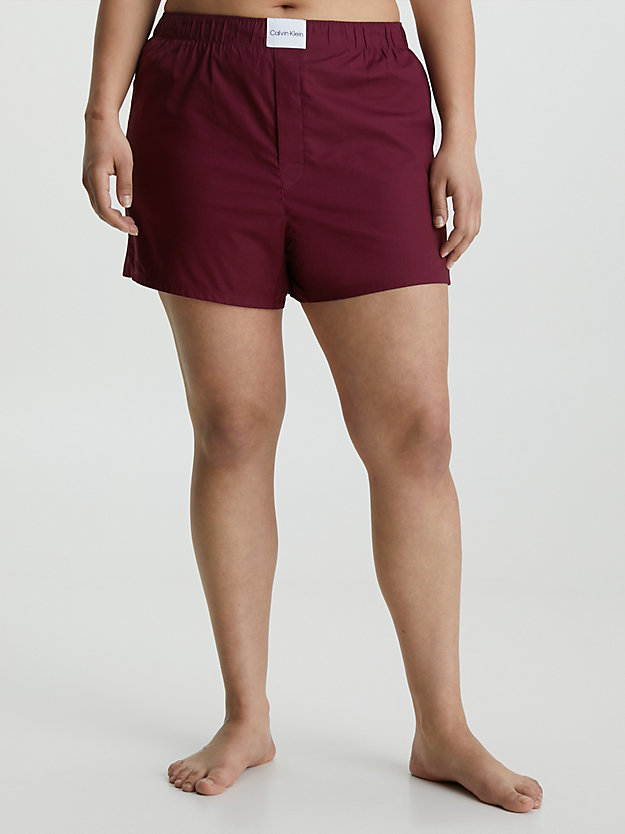 DEEP ROUGE Pyjama-Shorts - Pure Cotton für Damen CALVIN KLEIN