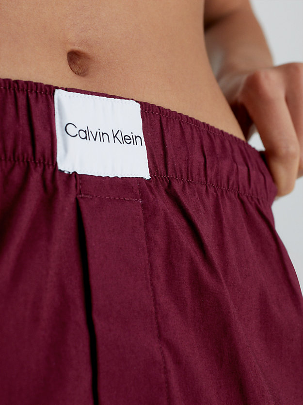 DEEP ROUGE Pyjama Shorts - Pure Cotton for women CALVIN KLEIN