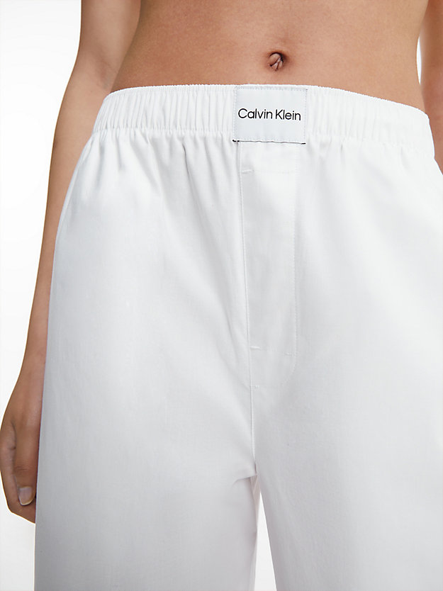 WHITE Pyjama Pants - Pure Cotton for women CALVIN KLEIN