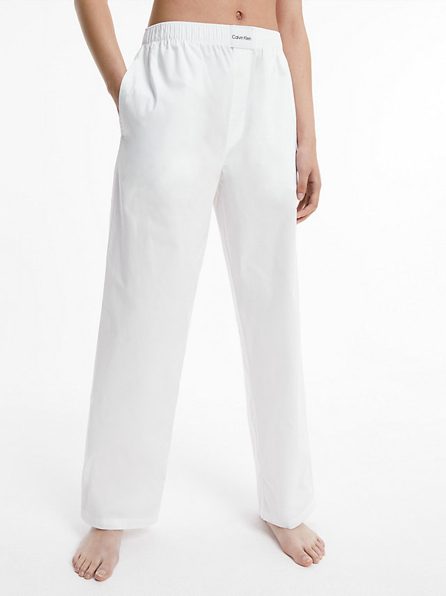 White Pyjama Pants - Pure Cotton undefined women Calvin Klein