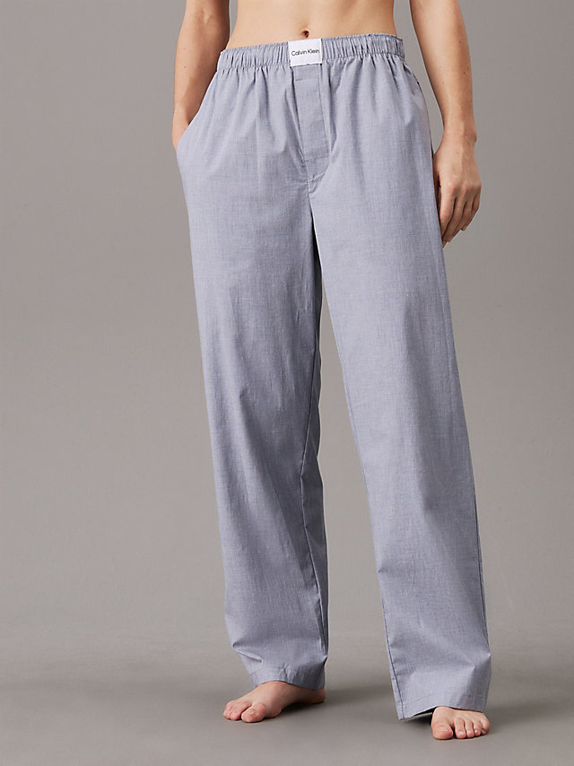 Blue Chambray Heather Pyjama Pants - Pure Cotton undefined women Calvin Klein