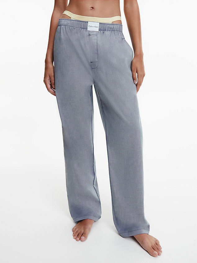 grey pyjama-hose - pure cotton für damen - calvin klein
