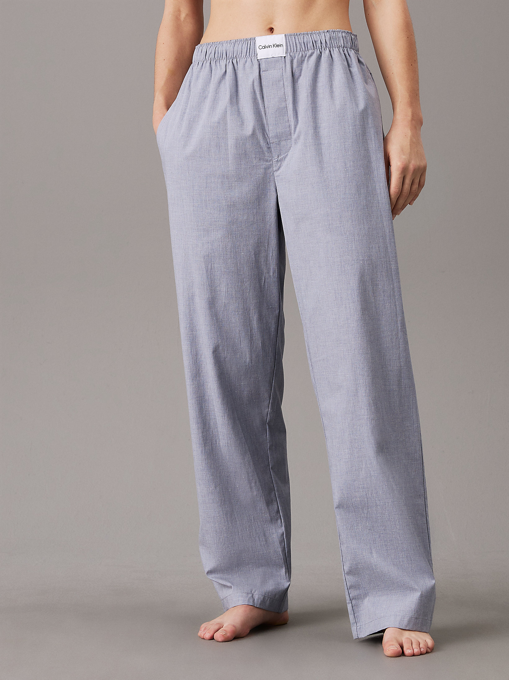 Pantalon De Pyjama - Pure Cotton > Blue Chambray Heather > undefined femmes > Calvin Klein