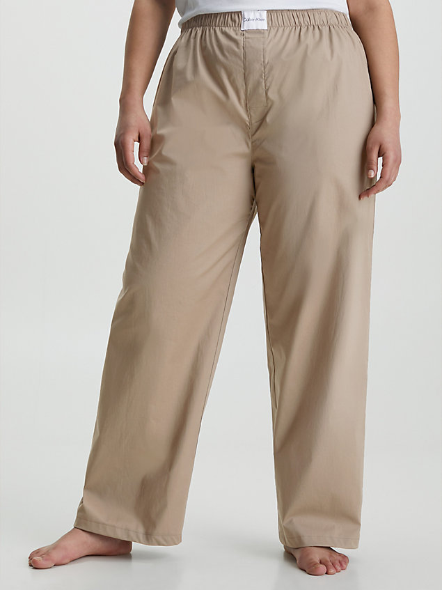 pantaloni pigiama - pure cotton grey da donna calvin klein