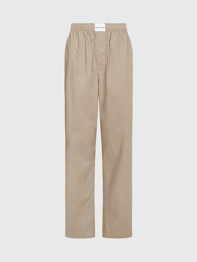 grey pyjama pants - pure cotton for women calvin klein