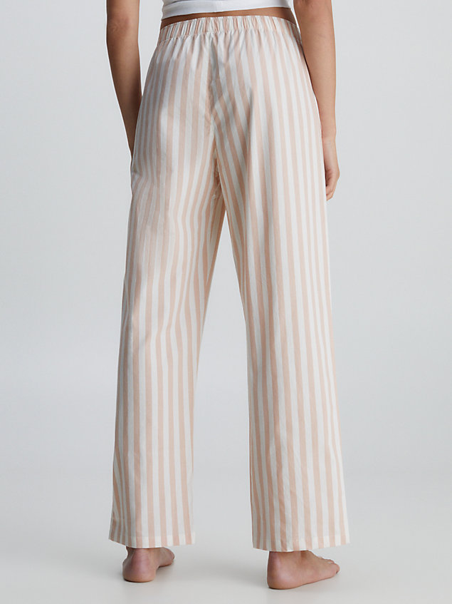 pantalón de pijama - pure cotton beige de mujer calvin klein