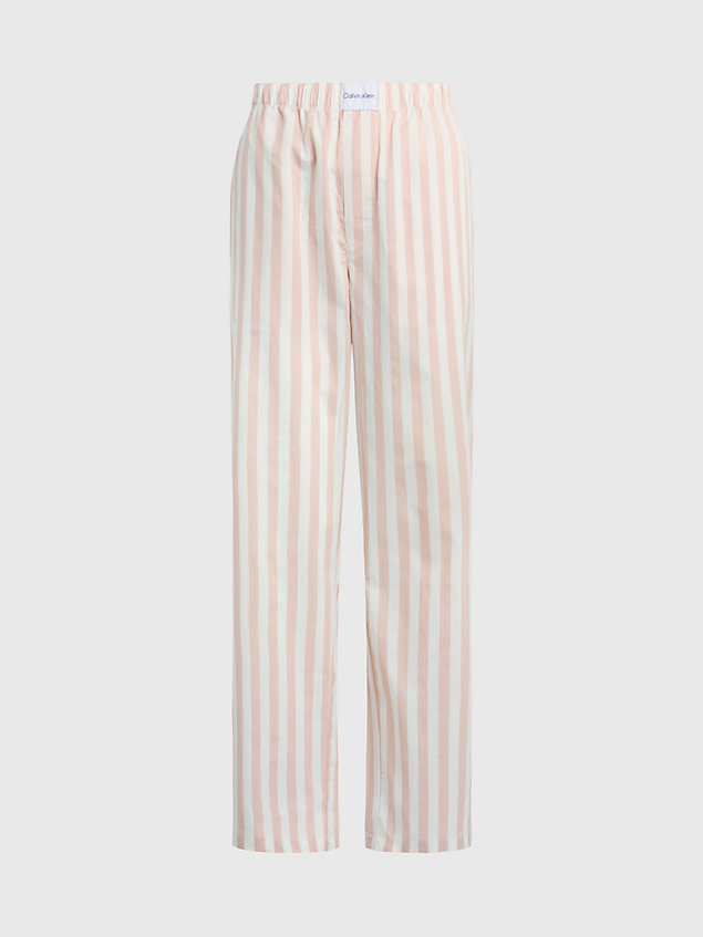 pantalón de pijama - pure cotton beige de mujer calvin klein