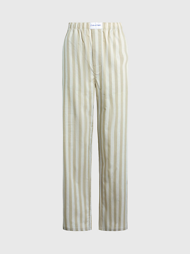 chambray stripe_eucalyptus pyjama pants - pure cotton for women calvin klein