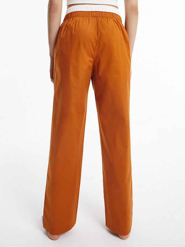 CARAMEL BROWN Pyjama Pants - Pure Cotton for women CALVIN KLEIN