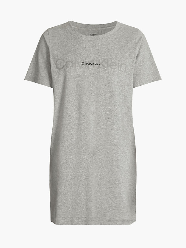 GREY HEATHER Night Shirt - Embossed Icon for women CALVIN KLEIN