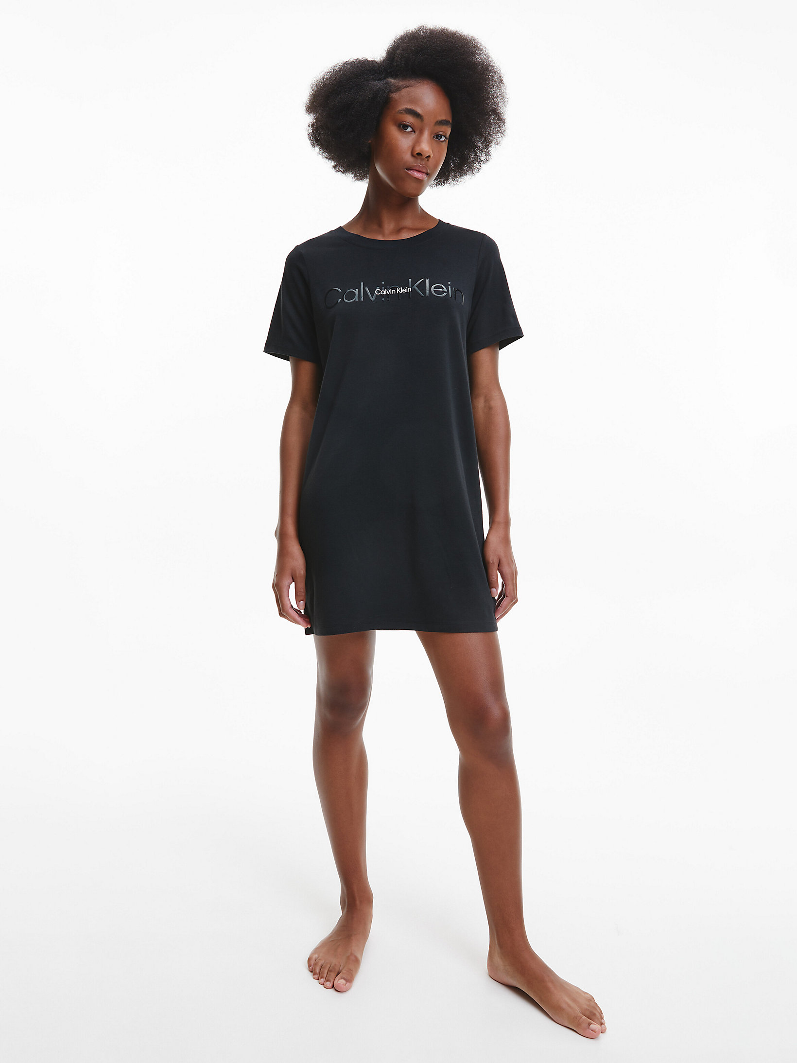 Black Night Shirt - Embossed Icon undefined women Calvin Klein