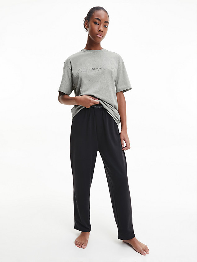 grey pyjama top - embossed icon for women calvin klein