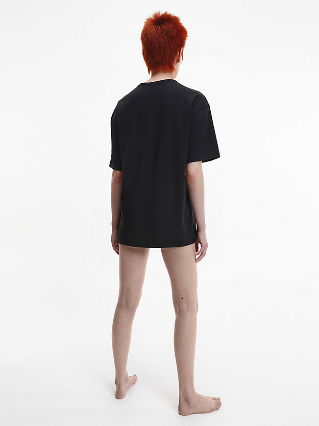 BLACK Camiseta de pijama - Embossed Icon de mujer CALVIN KLEIN