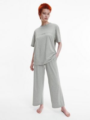  pants pyjama set - embossed icon for women calvin klein