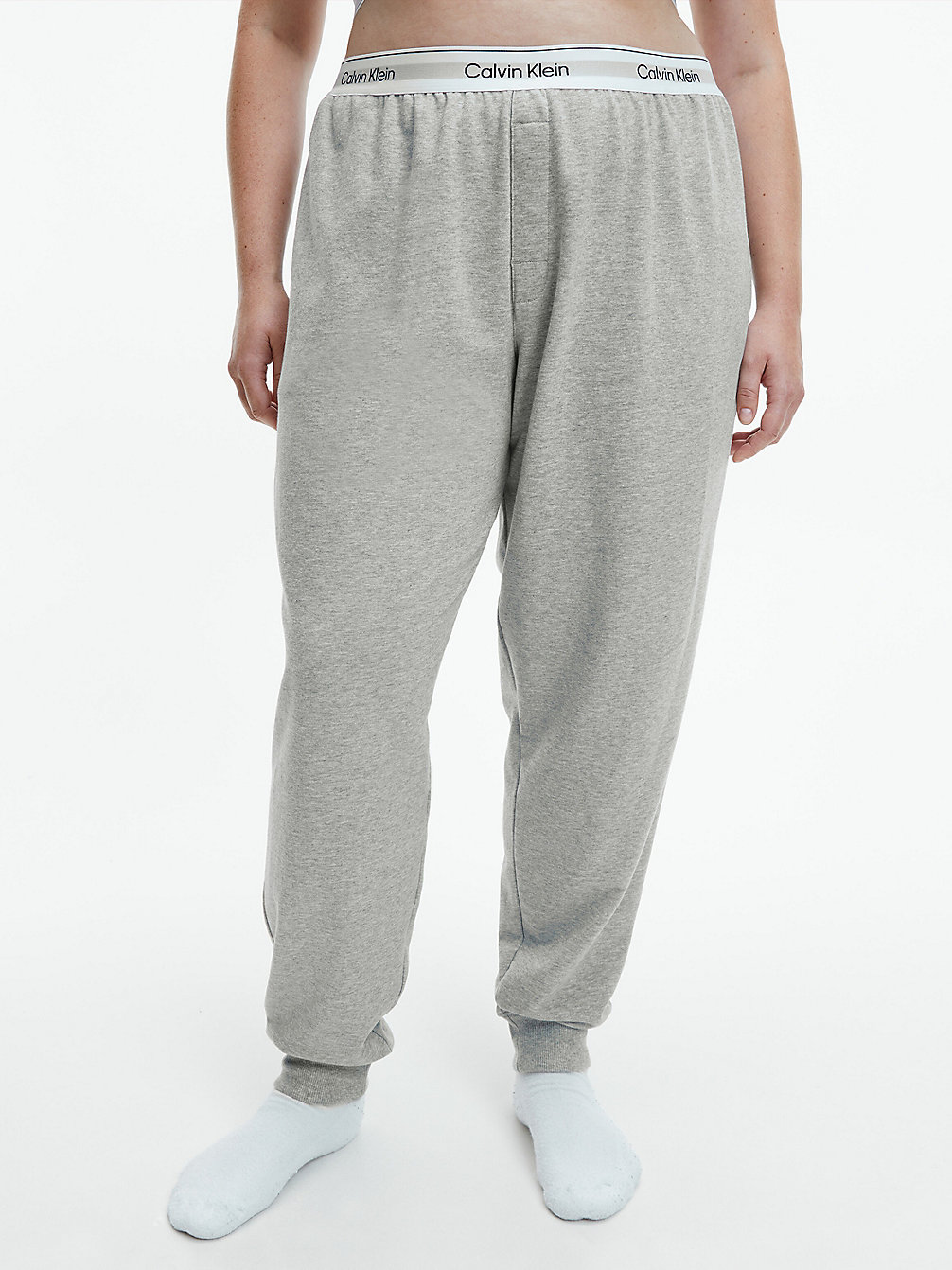 Pantalon De Pyjama Grande Taille - Modern Cotton > GREY HEATHER > undefined femmes > Calvin Klein