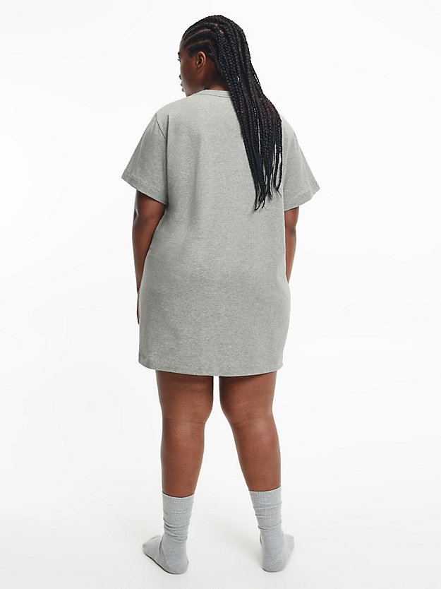 GREY HEATHER Nachthemd in großen Größen – Embossed Icon für Damen CALVIN KLEIN