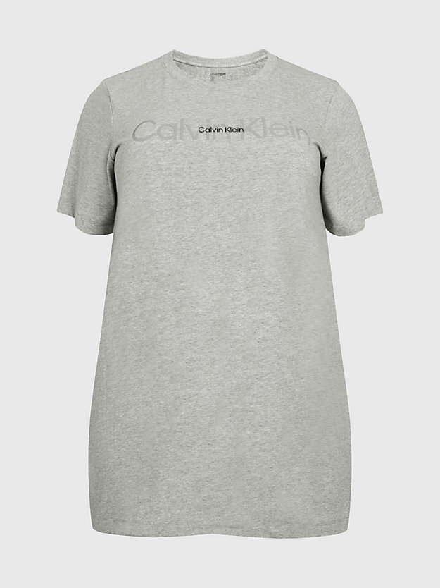 GREY HEATHER Koszula nocna plus size - Embossed Icon dla Kobiety CALVIN KLEIN