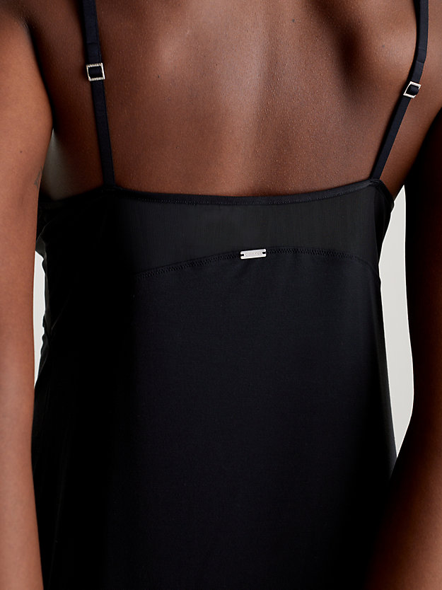 chemise de nuit - minimalist black pour femmes calvin klein