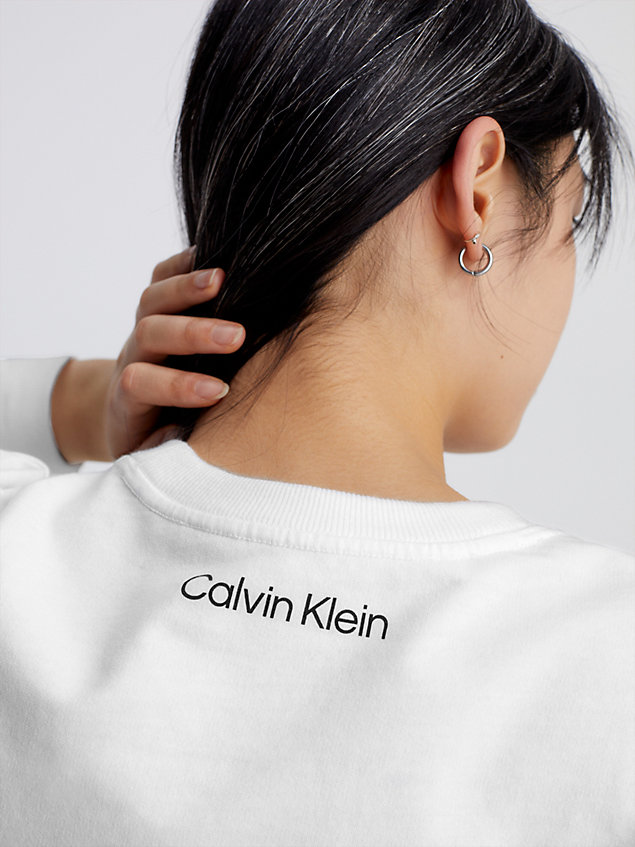white lounge-sweatshirt - ck96 für damen - calvin klein