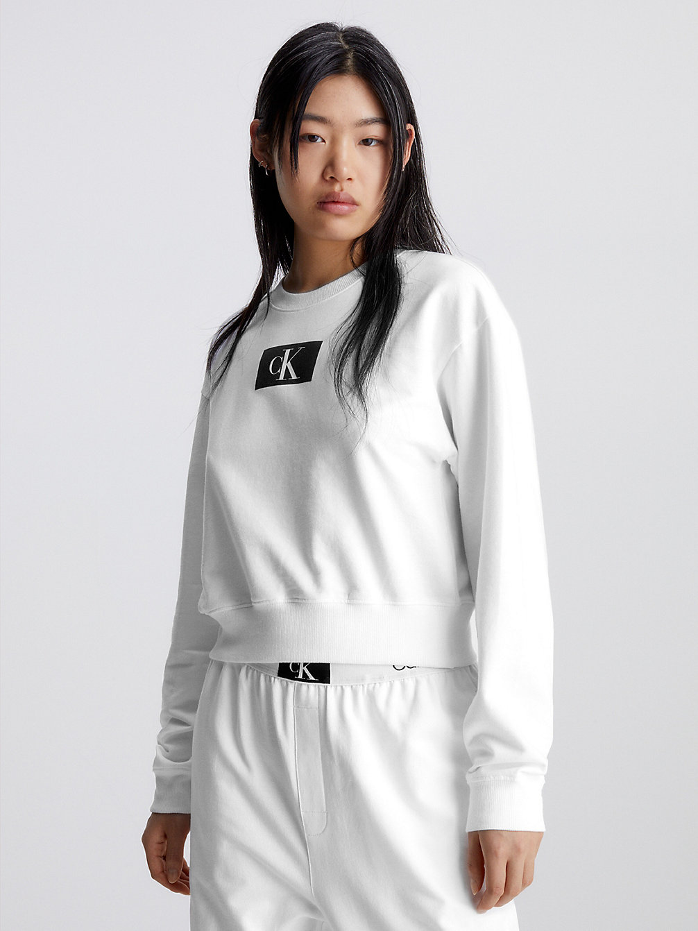 WHITE Lounge Sweatshirt - Ck96 undefined women Calvin Klein