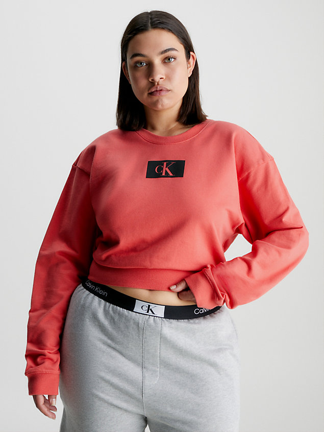 red lounge sweatshirt - ck96 for women calvin klein
