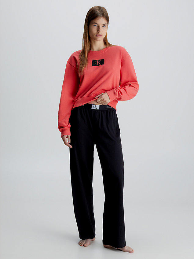red lounge sweatshirt - ck96 for women calvin klein