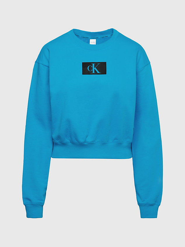 blue lounge-sweatshirt - ck96 für damen - calvin klein