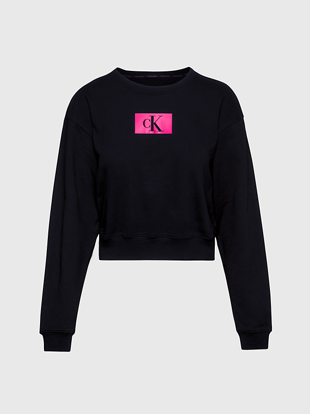black lounge sweatshirt - ck96 for women calvin klein