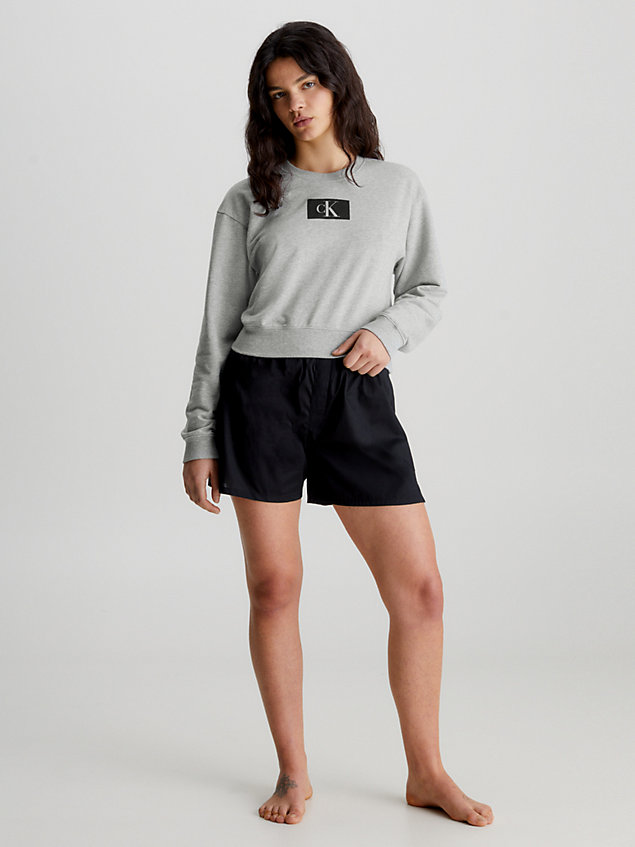 grey lounge-sweatshirt - ck96 für damen - calvin klein