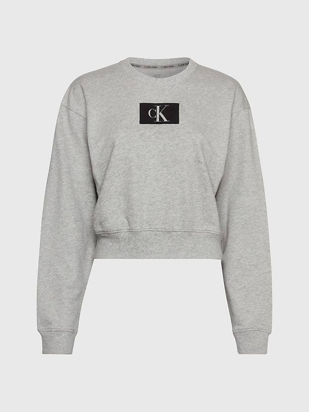 grey heather lounge sweatshirt - ck96 for women calvin klein